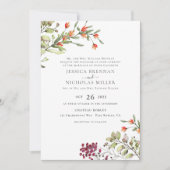ワイルドフラワーメドウ伝統的結婚式招待状 招待状 (正面)