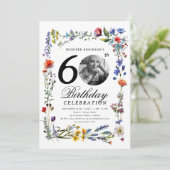 ワイルドフラワーメドウ写真第60回バースデーパーティー 招待状 (スタンド正面)