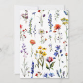 ワイルドフラワーメドウ写真第60回バースデーパーティー 招待状 (裏面)