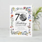 ワイルドフラワーメドウ写真第70回バースデーパーティー 招待状 (スタンド正面)
