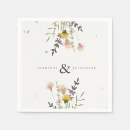ワイルドフラワーメドウ庭園の結婚式 スタンダードカクテルナプキン