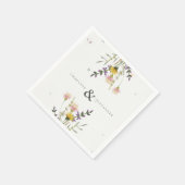 ワイルドフラワーメドウ庭園の結婚式 スタンダードカクテルナプキン (角)
