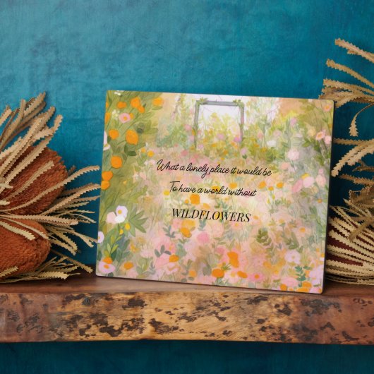 ワイルドフラワーメドウ引用文 フォトプラーク (側面)