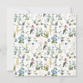 ワイルドフラワーメドウ春カラフルフローラ結婚ズ 招待状 (裏面)