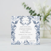 ワイルドフラワーメドウ春カラフルフローラ結婚ズ 招待状 (スタンド正面)