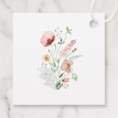 ワイルドフラワーメドウ結婚のウェルカムギフトラベル フェイバータグ (裏面)