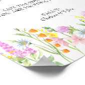 ワイルドフラワーメドウ結婚フローラバー標識 ポスター (角)