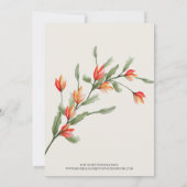 ワイルドフラワーメドウ結婚式招待状-ベージュ色 招待状 (裏面)