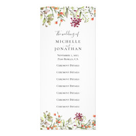 ワイルドフラワーメドウ結婚式 プログラム