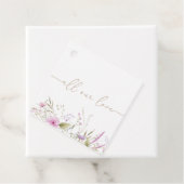 ワイルドフラワーメドウ赤ちゃんシャワーありがとうメッセージカード フェイバータグ (インサイチュ)