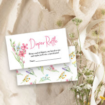 ワイルドフラワーメドウ赤ちゃんシャワーおむつラッフル