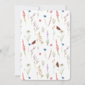 ワイルドフラワーメドウ&バタフライブライダルシャワー 招待状 (裏面)