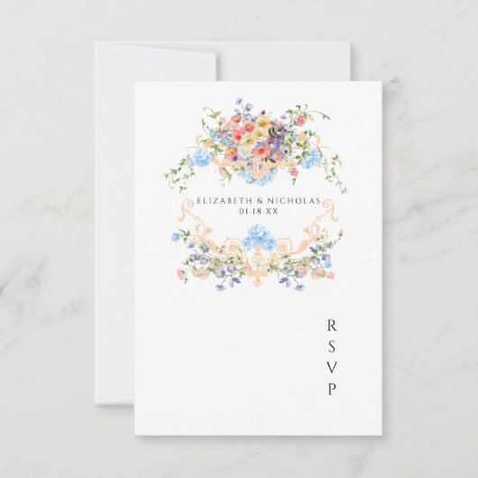 ワイルドフラワーメドウ |フローラ結婚のCrest RSVP (正面)