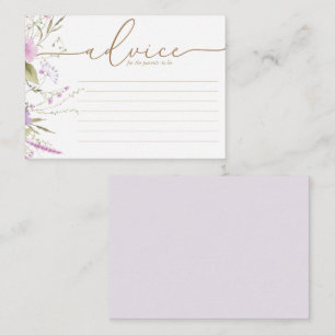 ワイルドフラワーメドウ  ベビーシャワーアドバイスカード アドバイスカード