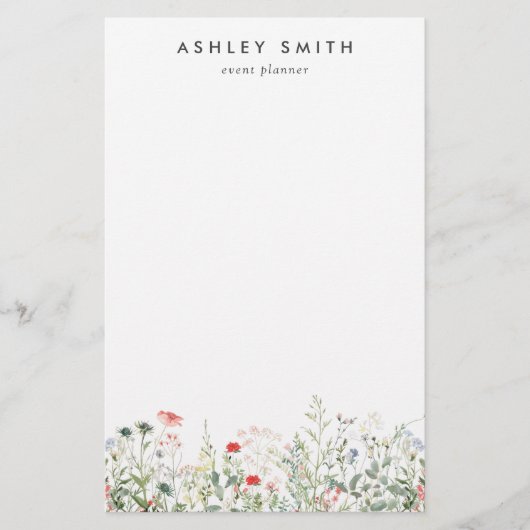ワイルドフラワーメドウ 便箋 (正面)