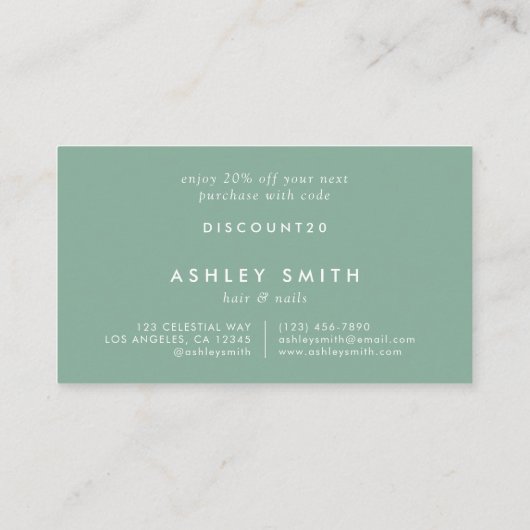 ワイルドフラワーメドウ 割引カード (裏面)