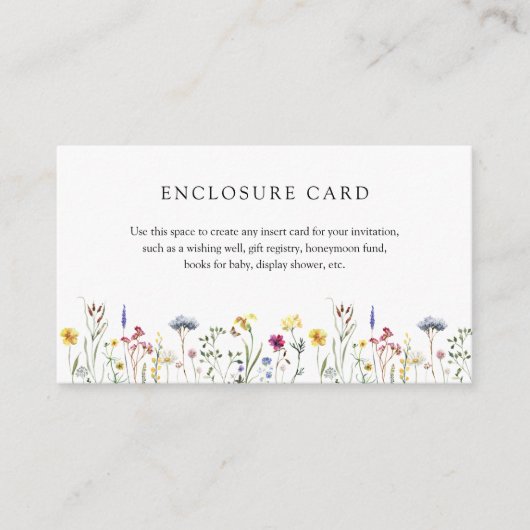 ワイルドフラワーメドウ 封入カード エンクロージャーカード (正面)