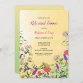 ワイルドフラワーメドレーのリハーサルディナー招待状 招待状 (正面/裏面)