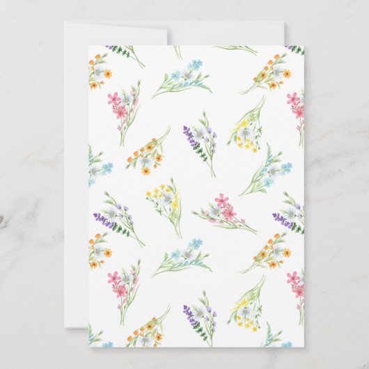 ワイルドフラワーメドーアーチブライダルシャワー 招待状 (裏面)