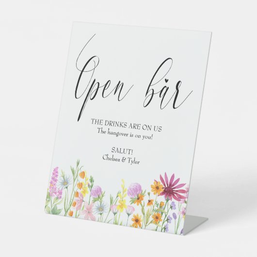 ワイルドフラワーメドーオープンバー結婚ズ 台座サイン (正面)