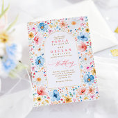 ワイルドフラワーメドーガーデンフローラエレガントウェディング 招待状