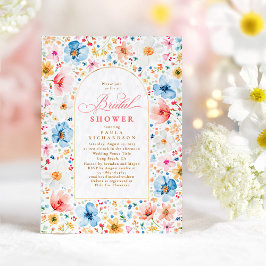 ワイルドフラワーメドーガーデンフローラブライダルシャワー 招待状