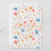 ワイルドフラワーメドーガーデンフローラボホベイビーシャワー 招待状 (裏面)