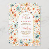 ワイルドフラワーメドーガーデンフローラ秋の結婚式 招待状 (正面/裏面)