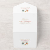 ワイルドフラワーメドーガーデンフローラ結婚アーチズ オールインワン招待状 (外側)