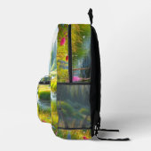 ワイルドフラワーメドーグリーン プリントバックパック (右)