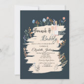 ワイルドフラワーメドーブランチ&バブリーブライダルシャワー 招待状 (正面)