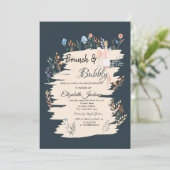 ワイルドフラワーメドーブランチ&バブリーブライダルシャワー 招待状 (スタンド正面)