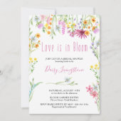 ワイルドフラワーメドーラブイン開花ブライダルシャワー 招待状 (正面)