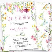 ワイルドフラワーメドーラブイン開花ブライダルシャワー 招待状