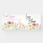 ワイルドフラワーメドーラブイン開花ブライダルシャワー 横断幕 (横)