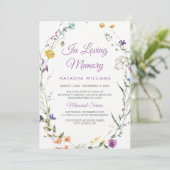 ワイルドフラワーメモリアル発表サービス招待状 招待状 (スタンド正面)