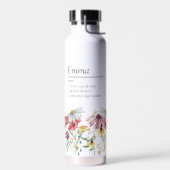 ワイルドフラワーモダンによる名縁ど前の定義 ウォーターボトル (左面)