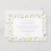 ワイルドフラワーモダンのエレガント春写真 サンキューカード (裏面)