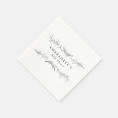 ワイルドフラワーモダンのフローラエレガントの赤ちゃんシャワー スタンダードカクテルナプキン (角)