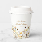 ワイルドフラワーモダンの愛が開花ブライダルシャワーにある 紙コップ (裏面)