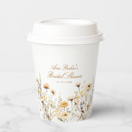 ワイルドフラワーモダンの愛が開花ブライダルシャワーにある 紙コップ