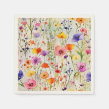 ワイルドフラワーモダンの水彩模様