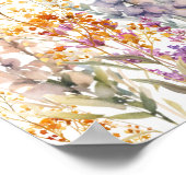 ワイルドフラワーモダンの赤ちゃんシャワーへようこそ ポスター (角)