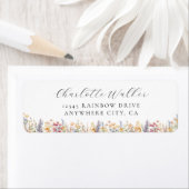 ワイルドフラワーモダンの赤ちゃんシャワーアドレス ラベル (インサイチュ)