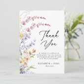 ワイルドフラワーモダンの赤ちゃんシャワー サンキューカード (スタンド正面)