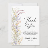 ワイルドフラワーモダンの赤ちゃんシャワー サンキューカード (正面)