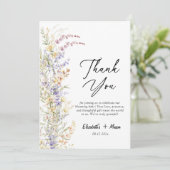 ワイルドフラワーモダンの赤ちゃんシャワー サンキューカード (スタンド正面)