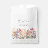 ワイルドフラワーモダンの赤ちゃんシャワー フェイバーバッグ (正面)