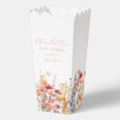 ワイルドフラワーモダンの赤ちゃんシャワー フェイバーボックス (裏面)