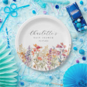 ワイルドフラワーモダンの赤ちゃんシャワー ペーパープレート (パーティー)